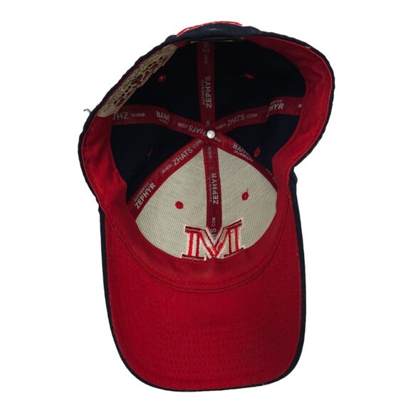 Ole Miss Rebels Fitted Cap Size 6 7/8 Zephyr Wool Blend Baseball Embroidered Hat - Picture 5 of 9